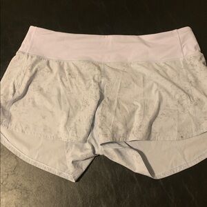 Lululemon Pastel Blue Speed Up MR, 4inch, Sz 12
Excellent Condition